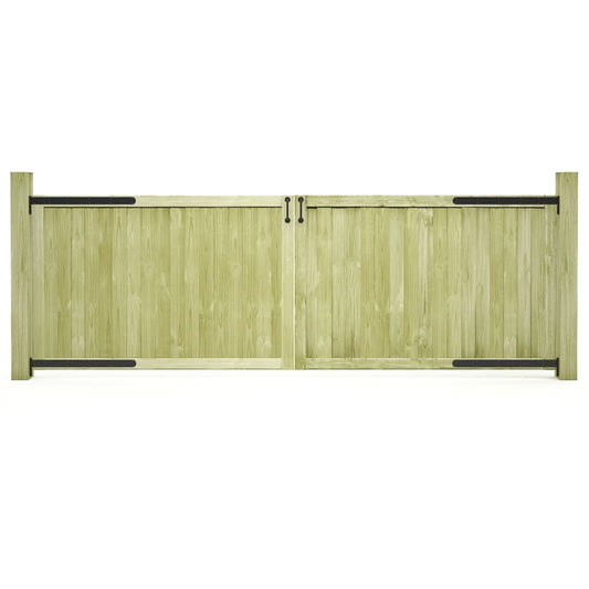Zahradní brána 2křídlá impregnovaná borovice 300 x 100 cm