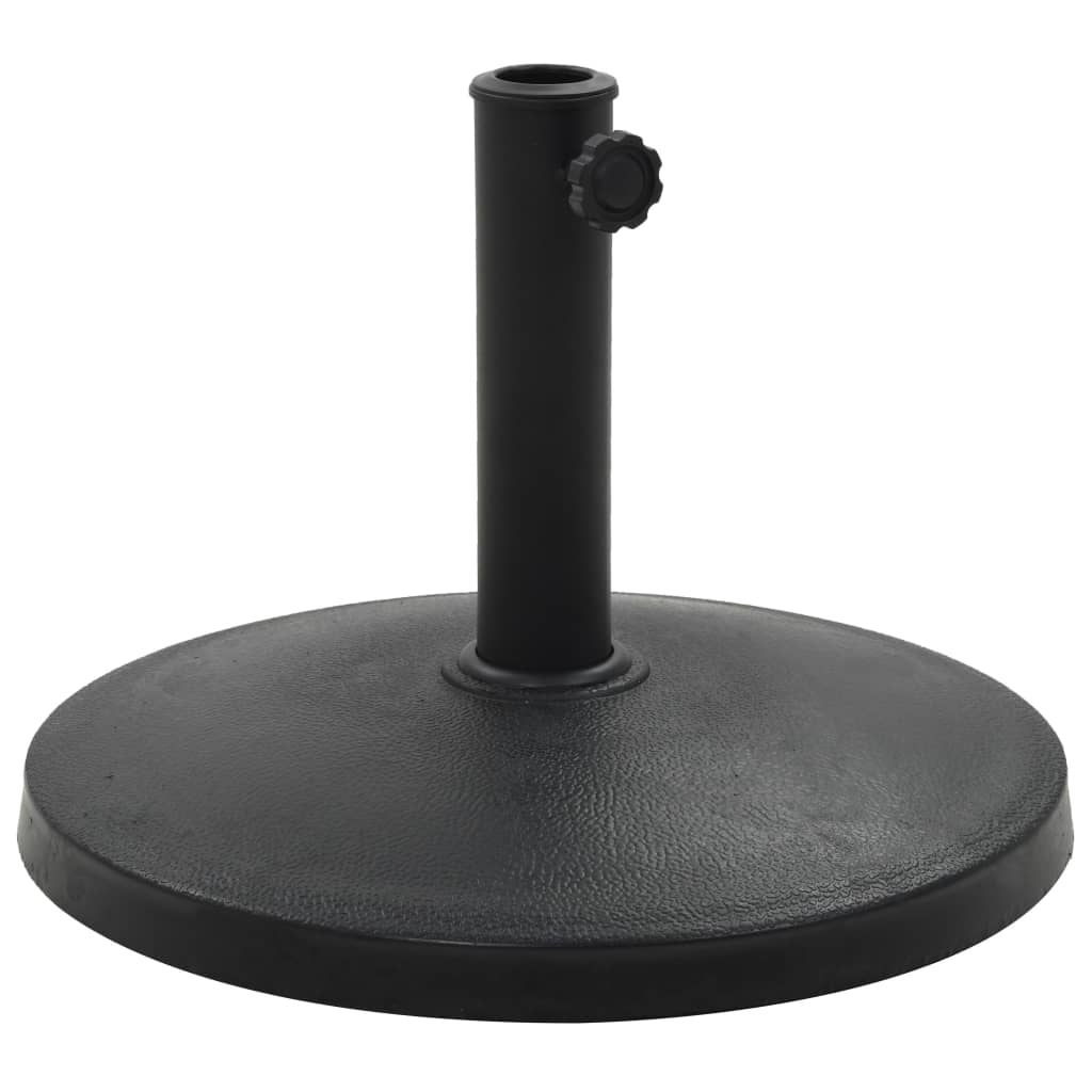 Stojan na slunečník kulatý černý 10 kg polyresin