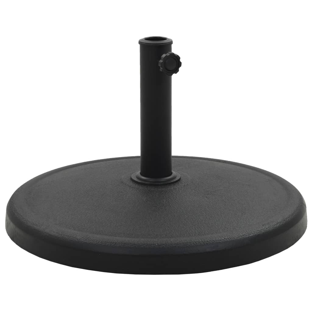 Stojan na slunečník kulatý černý 19 kg polyresin