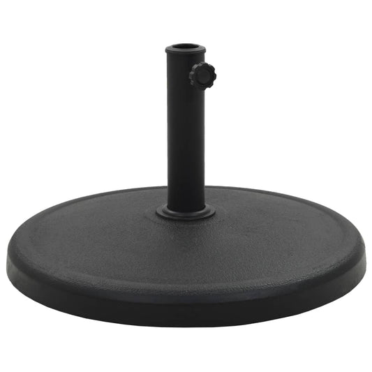 Stojan na slunečník kulatý černý 19 kg polyresin