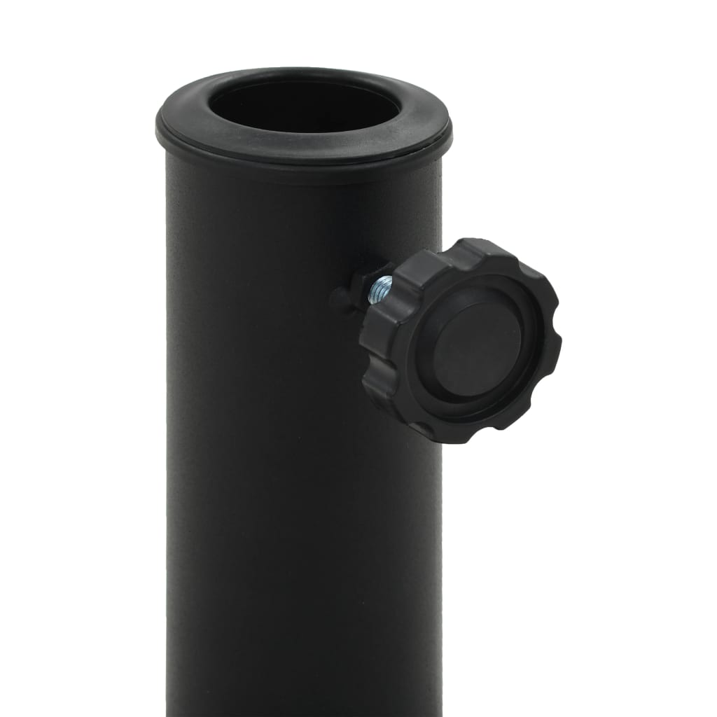 Stojan na slunečník kulatý černý 19 kg polyresin