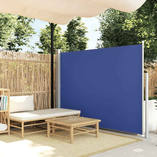 Zatahovací boční markýza / zástěna 160 x 500 cm modrá