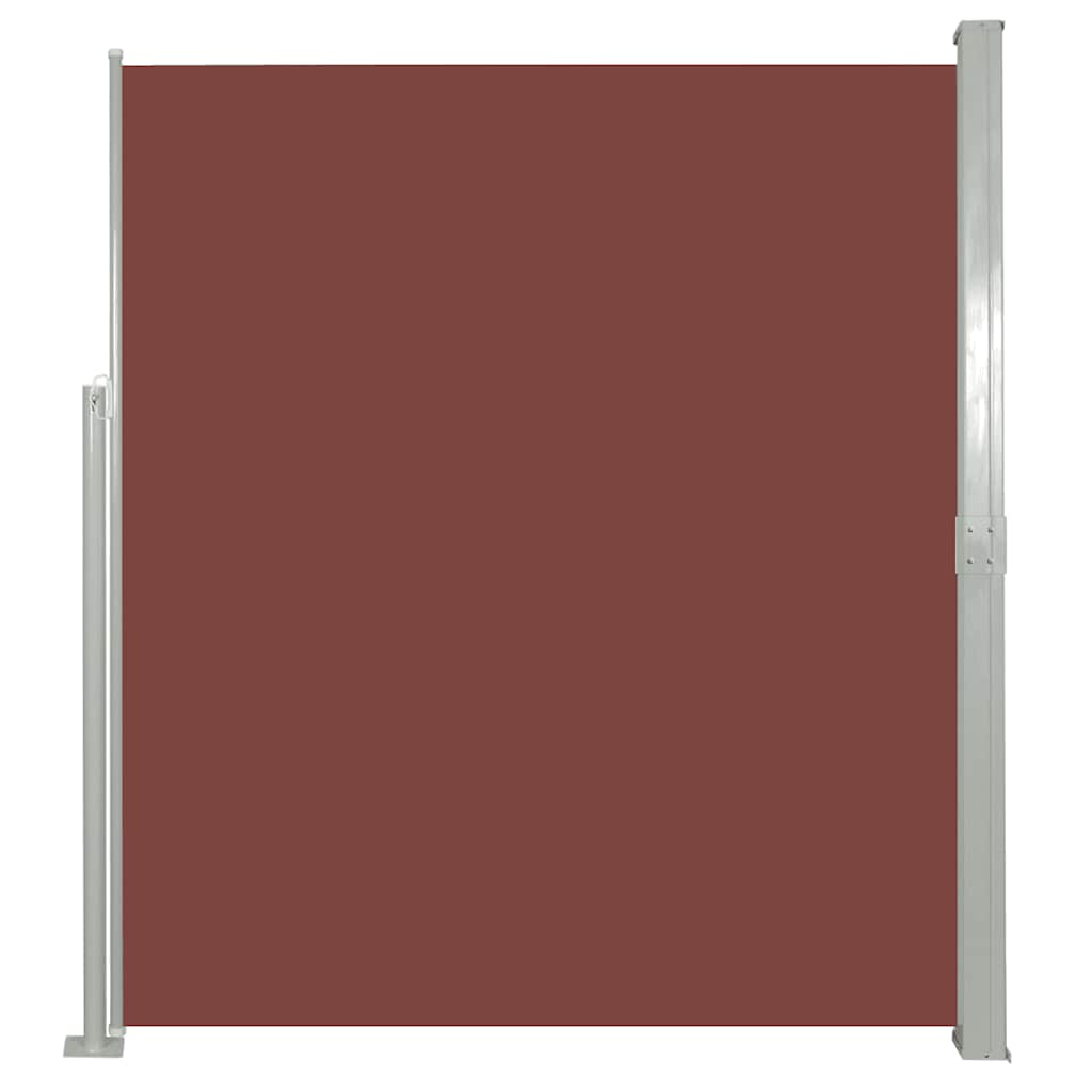 Zatahovací boční markýza / zástěna 160 x 500 cm hnědá