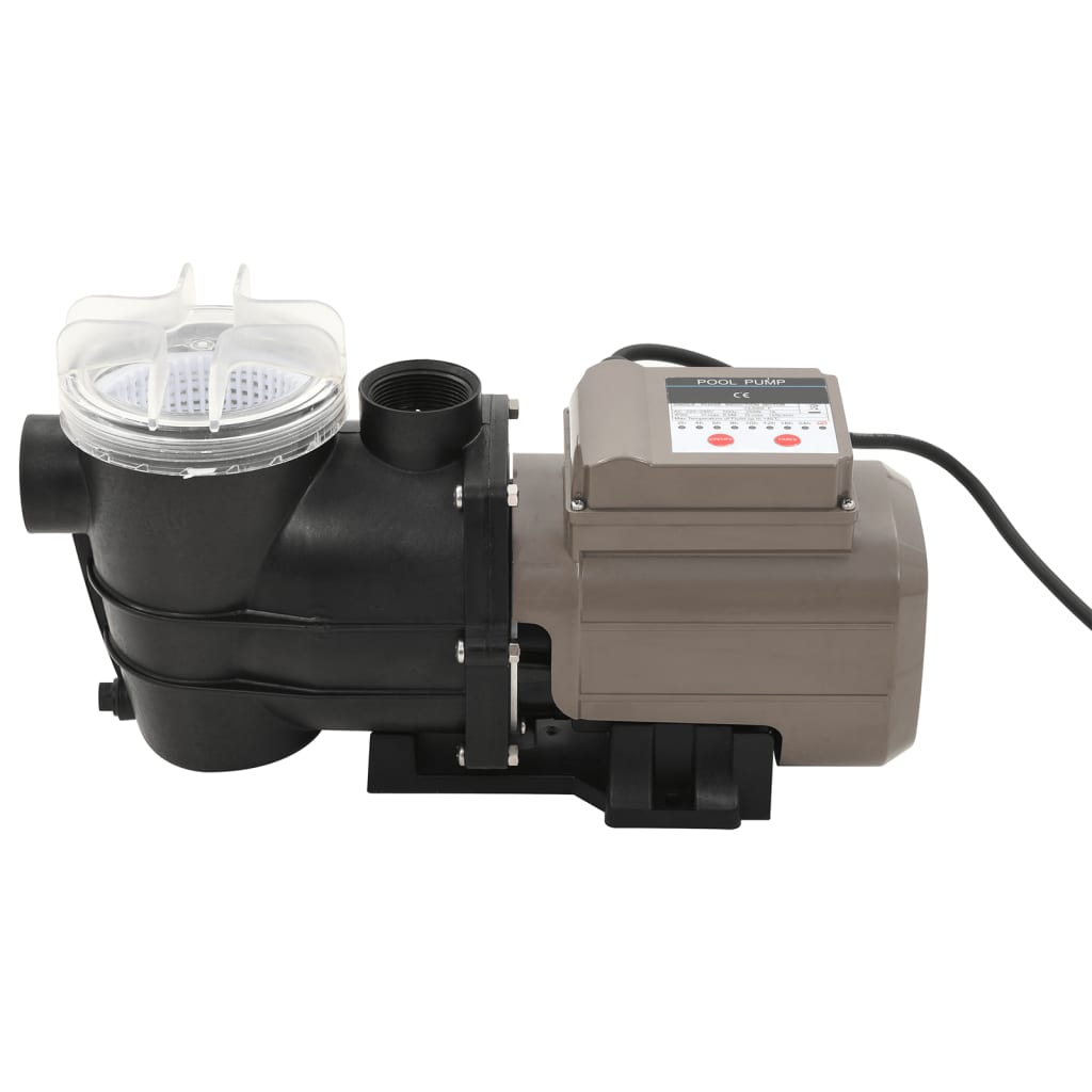 Bazénové čerpadlo s časovačem černé 0,25 HP 8 000 l/h