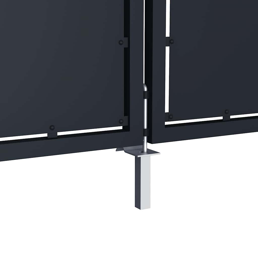Zahradní brána ocel 300 x 125 cm antracitová
