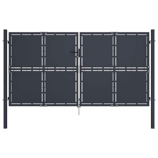 Zahradní brána ocel 300 x 150 cm antracitová