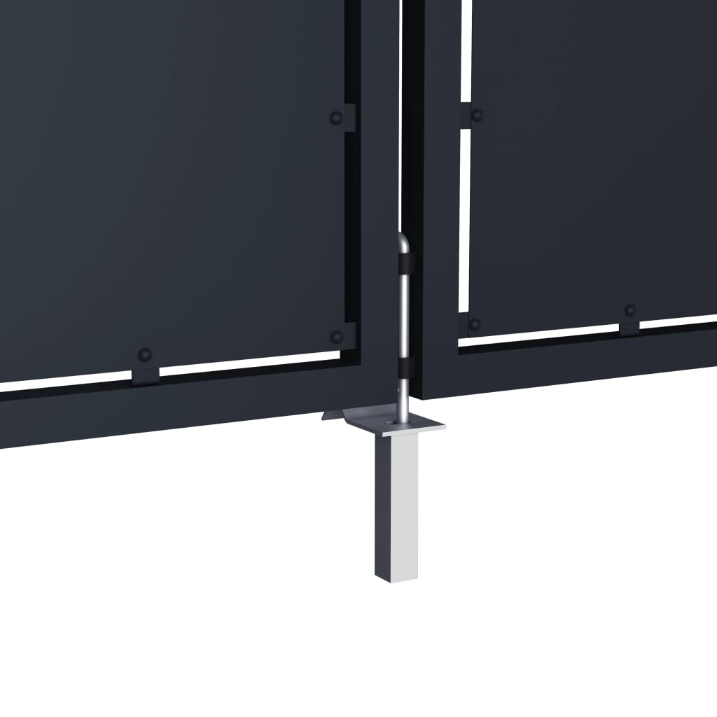 Zahradní brána ocel 300 x 175 cm antracitová