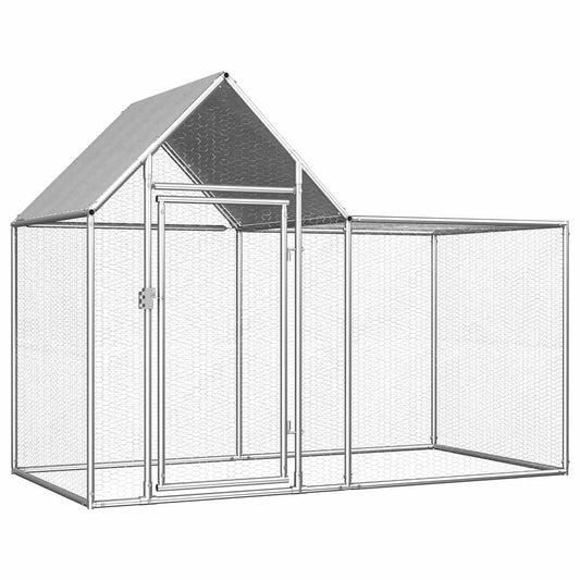 Klec pro kuřata 2 x 1 x 1,5 m pozinkovaná ocel