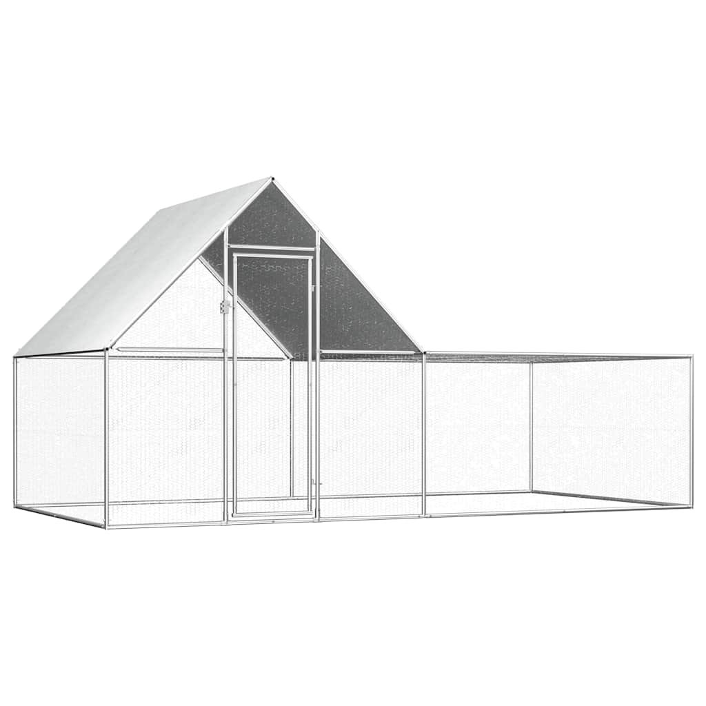 Klec pro kuřata 4 x 2 x 2 m pozinkovaná ocel