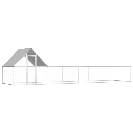 Klec pro kuřata 8 x 2 x 2 m pozinkovaná ocel