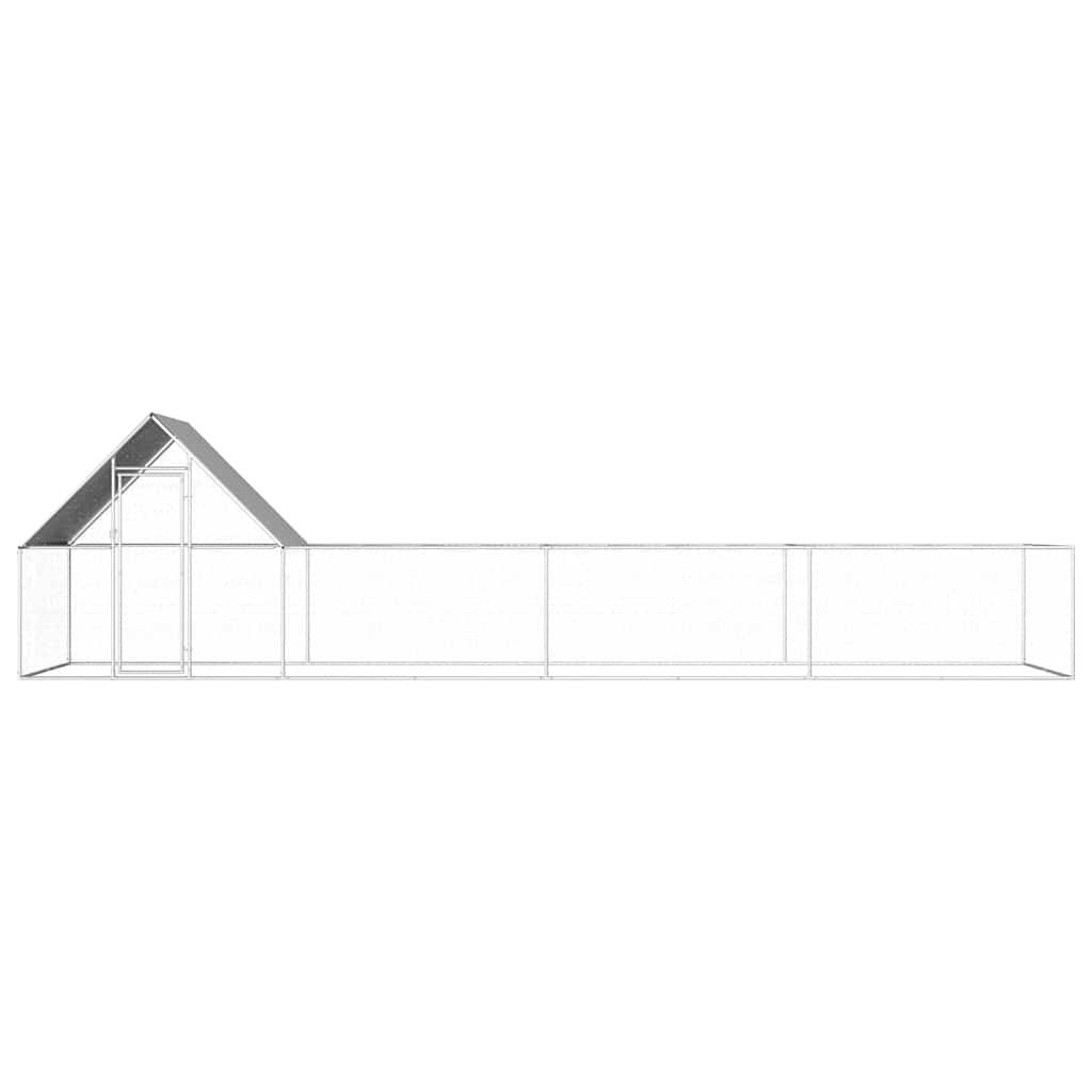 Klec pro kuřata 8 x 2 x 2 m pozinkovaná ocel