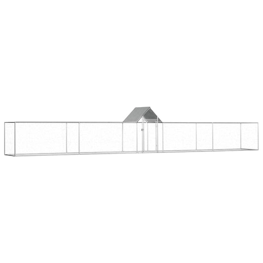 Klec pro kuřata 9 x 1 x 1,5 m pozinkovaná ocel
