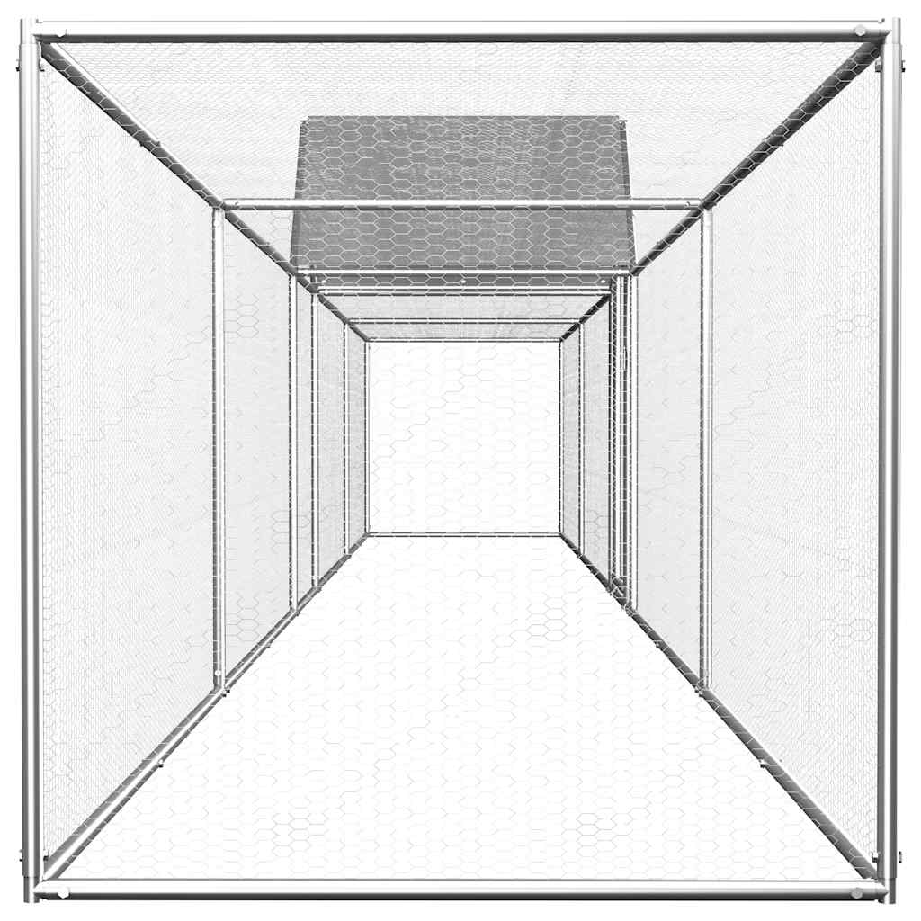 Klec pro kuřata 9 x 1 x 1,5 m pozinkovaná ocel