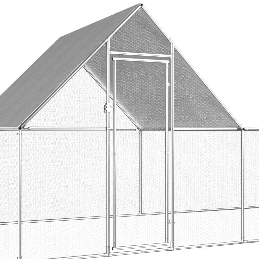 Klec pro kuřata 14 x 2 x 2 m pozinkovaná ocel