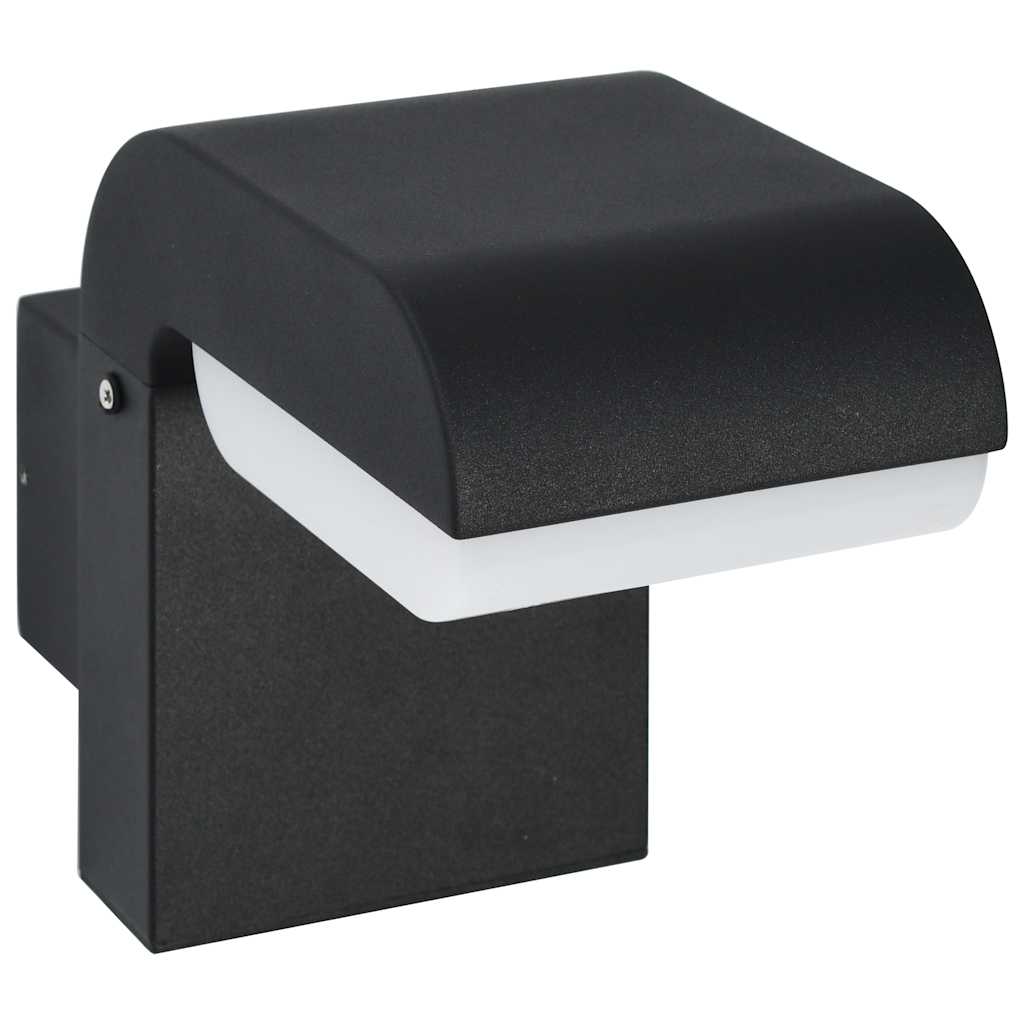 Zahradní nástěnné LED svítidlo 9 W černé oválné