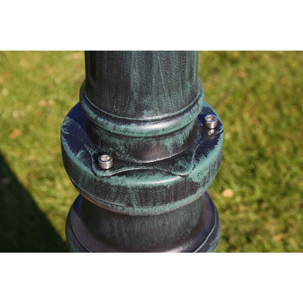 Zahradní lampa Brighton se 3 rameny, 230 cm, tmavě zelená / černá