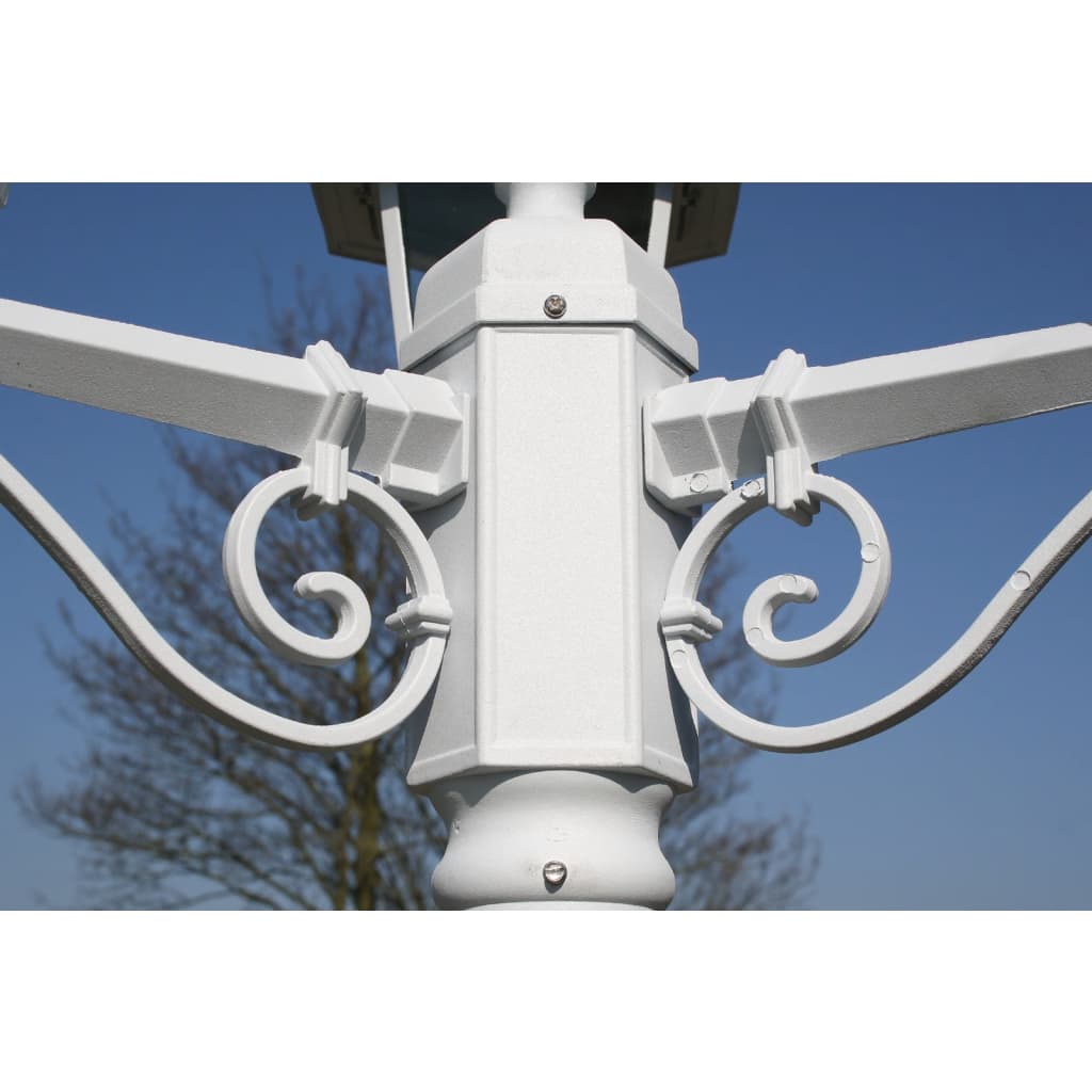 Zahradní lampa Kingston, kandelábr se 3 rameny 215 cm, bílý