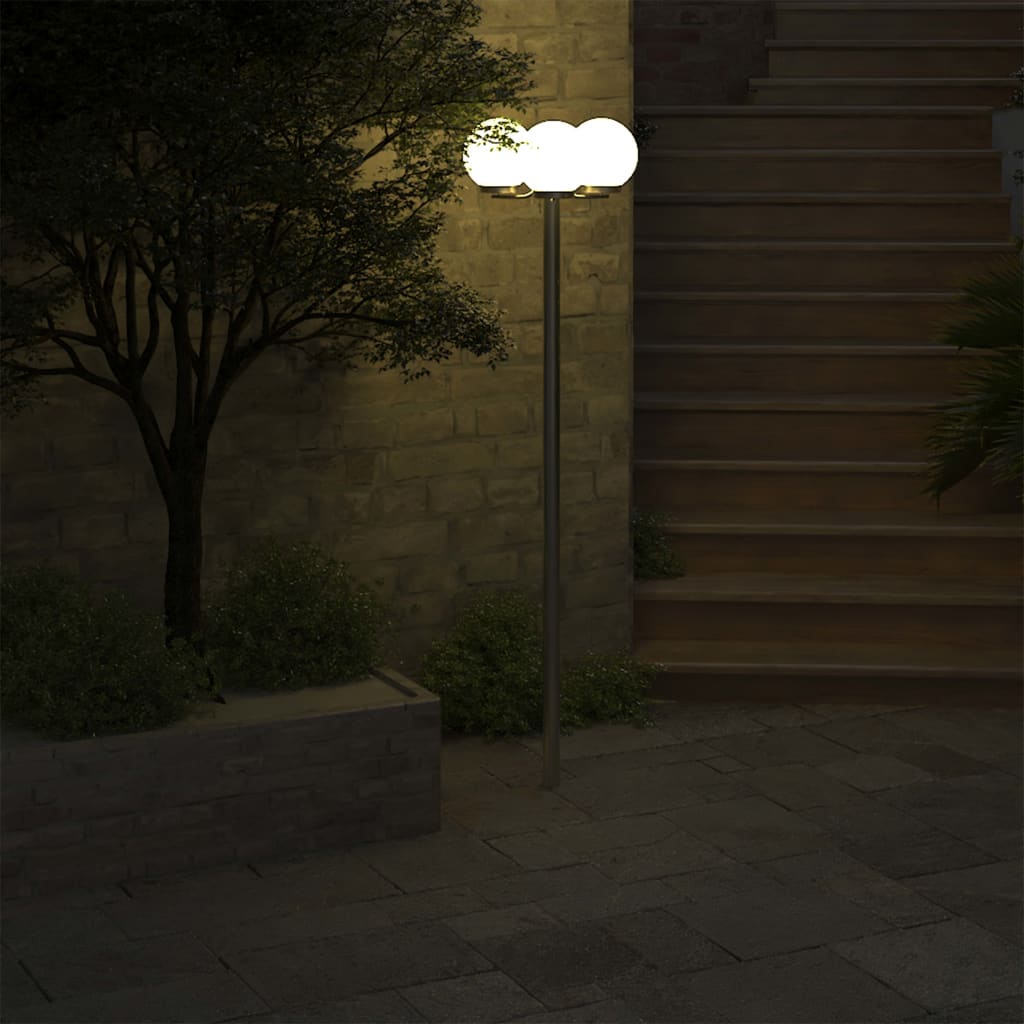 Vysoká zahradní lampa se 3 svítidly 220 cm