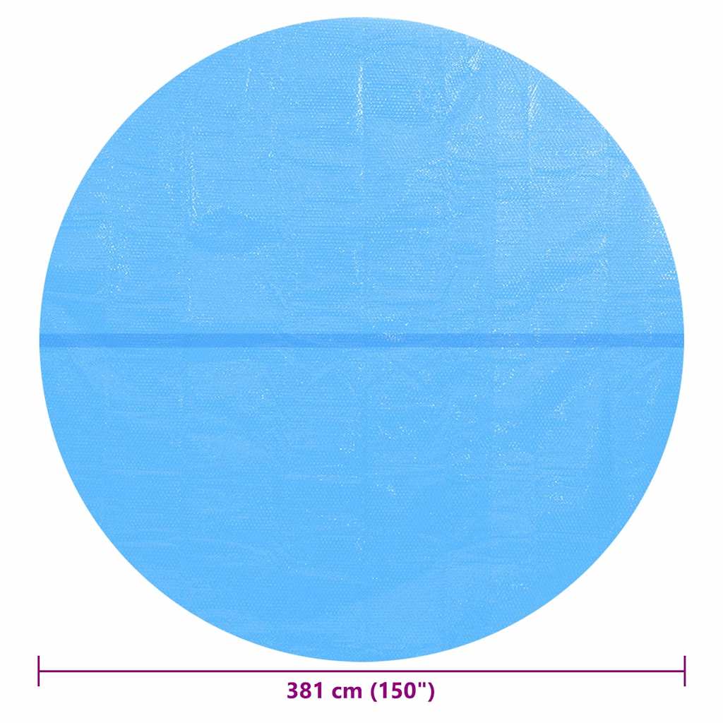 Plovoucí kulatý solární PE kryt na bazén 381 cm modrý