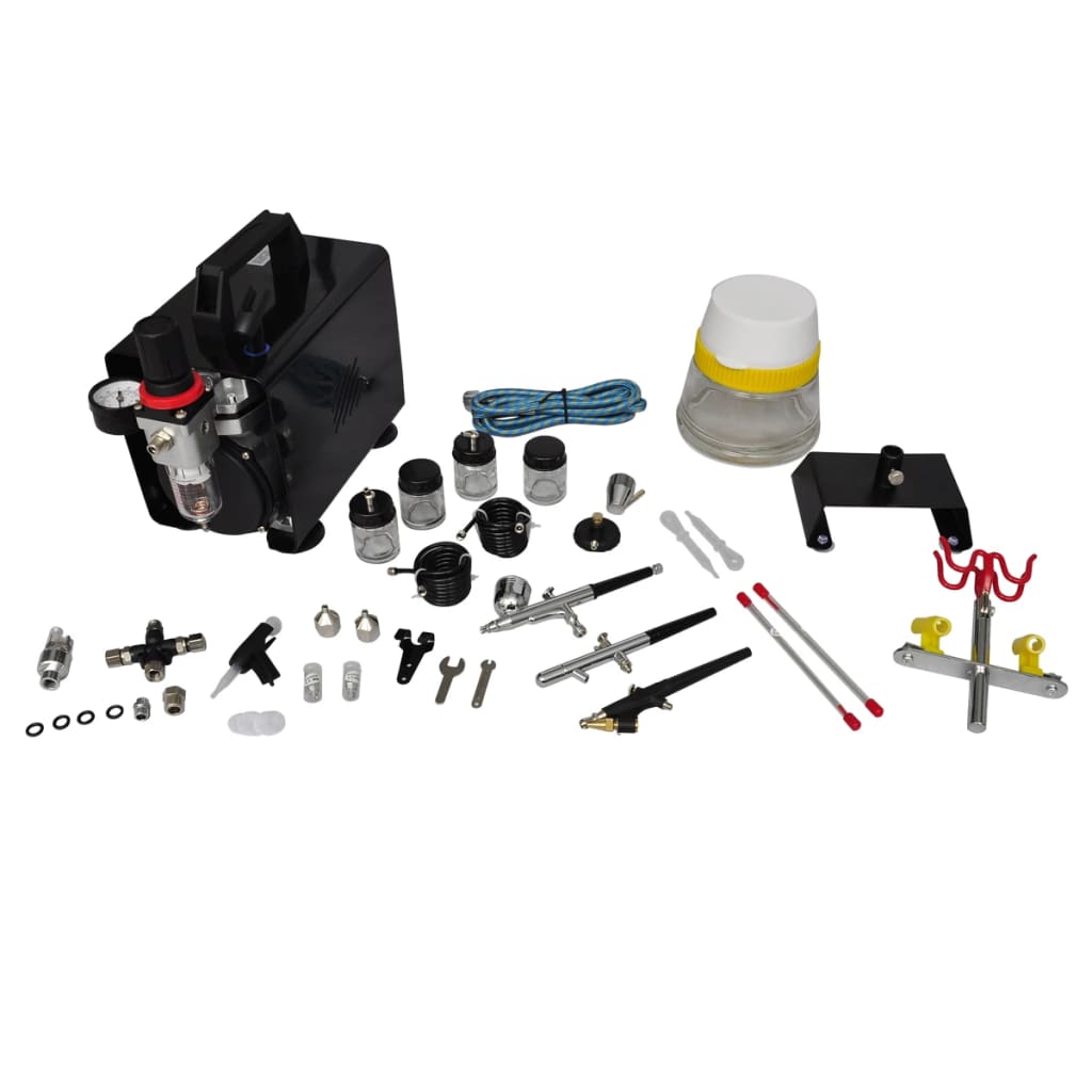 Airbrush souprava kompresoru se 3 pistolemi