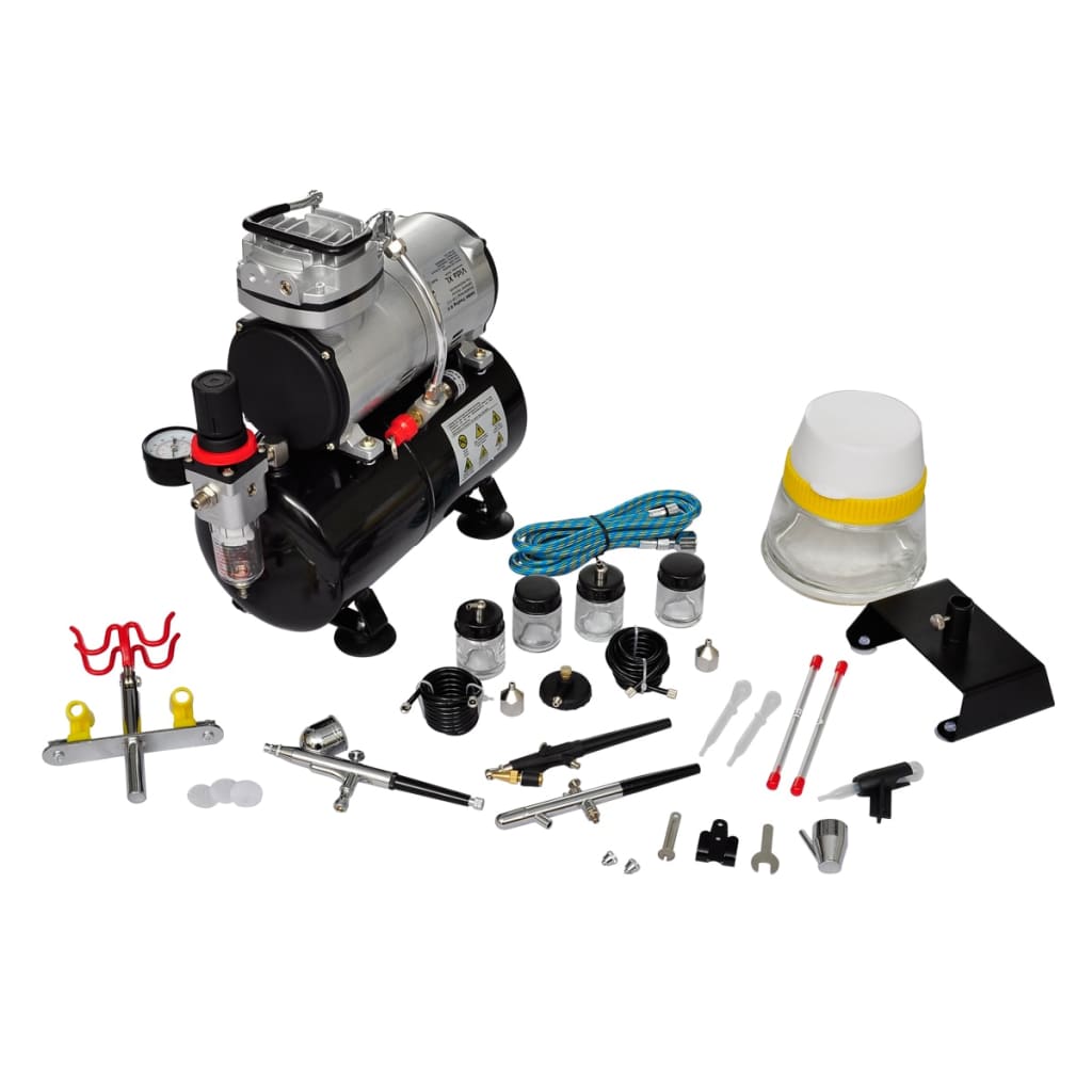 Airbrush souprava kompresoru se 3 pistolemi