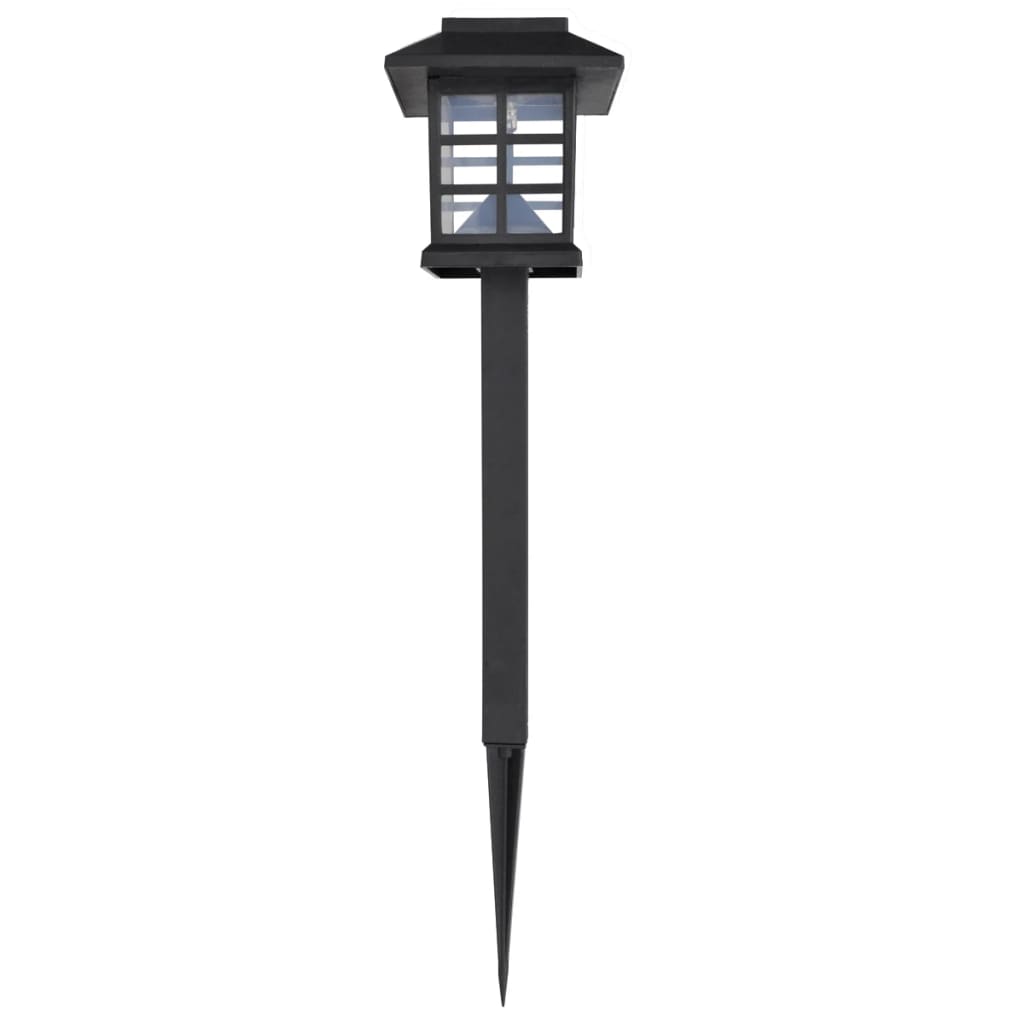 Venkovní solární LED lampa s hrotem, sada 12 ks, 8,6 x 8,6 x 38 cm