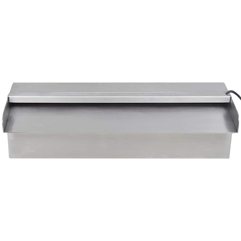 Obdélníková bazénová fontána s LED nerezová ocel 30 cm