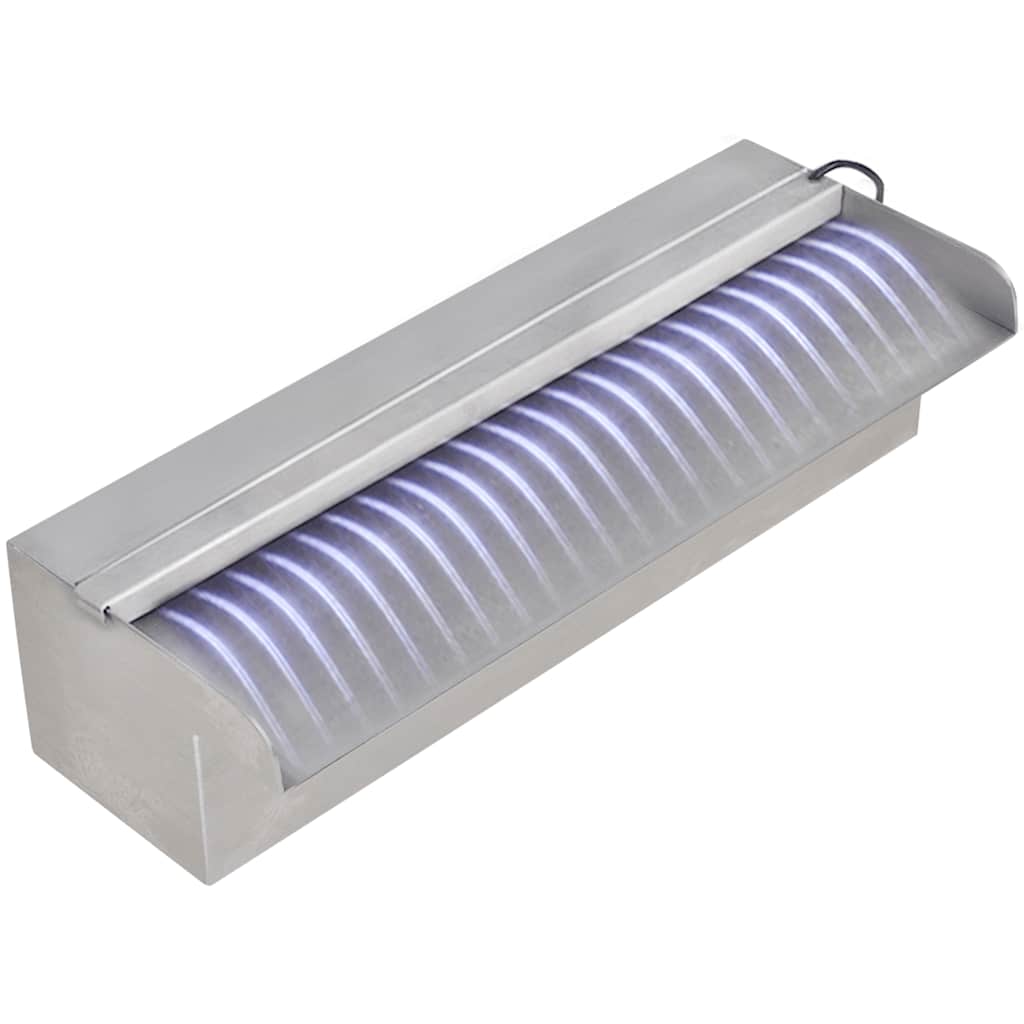 Obdélníková bazénová fontána s LED nerezová ocel 30 cm