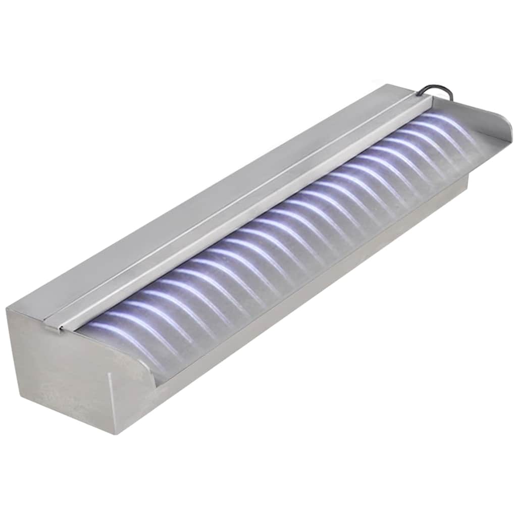 Obdélníková bazénová fontána s LED nerezová ocel 45 cm