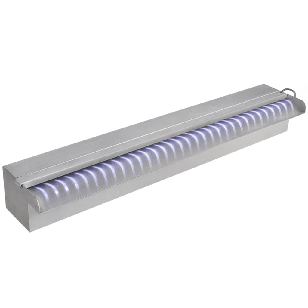 Obdélníková bazénová fontána s LED nerezová ocel 60 cm