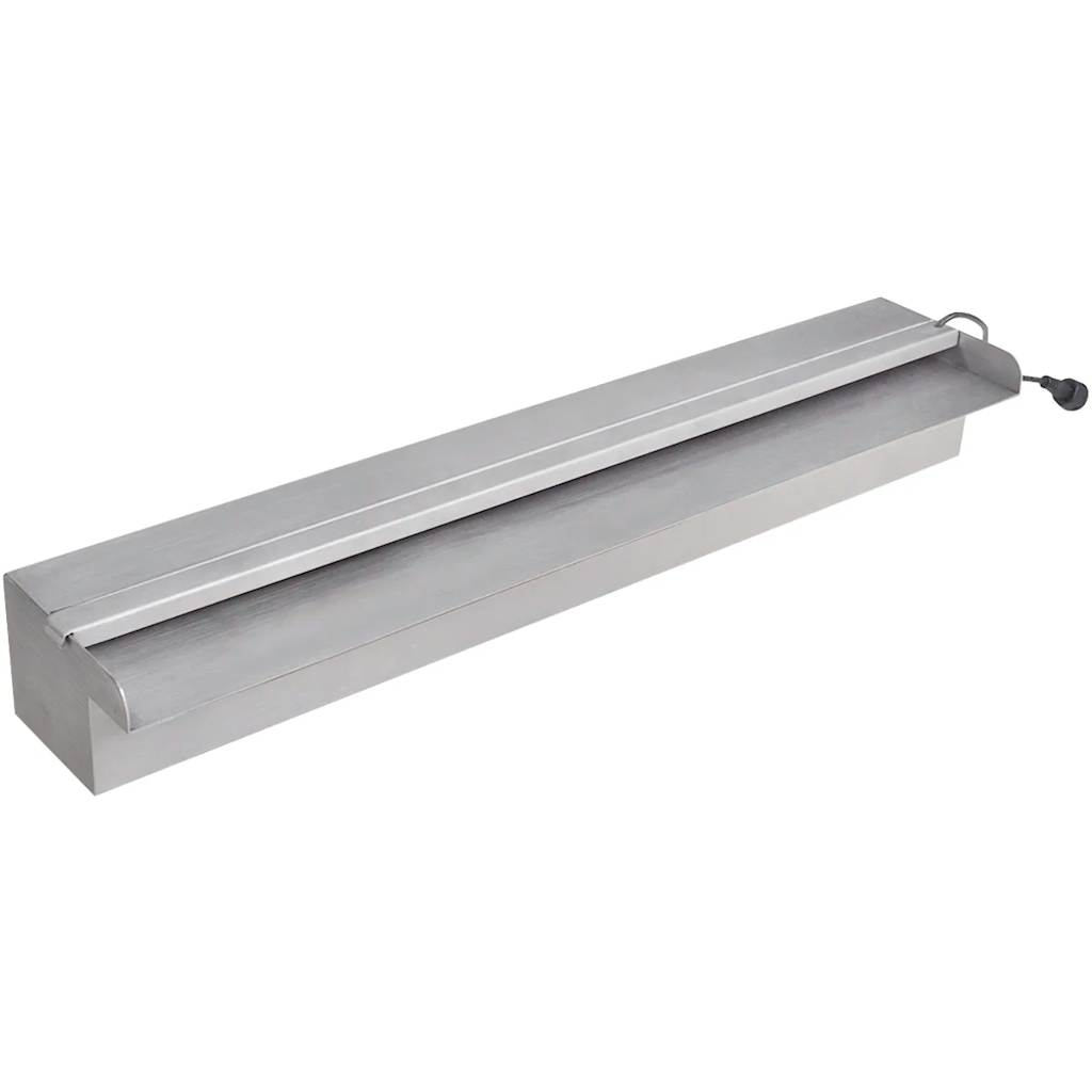 Obdélníková bazénová fontána s LED nerezová ocel 60 cm
