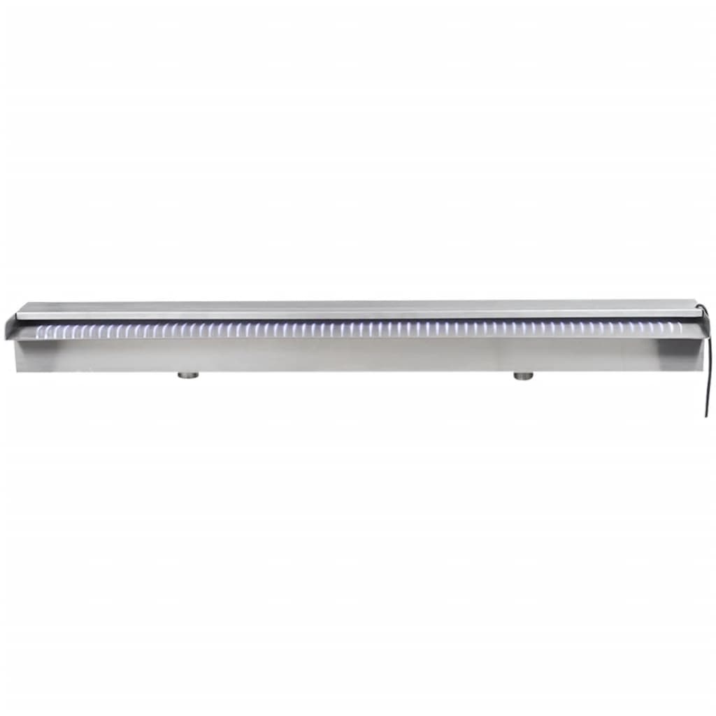 Obdélníková bazénová fontána s LED nerezová ocel 90 cm