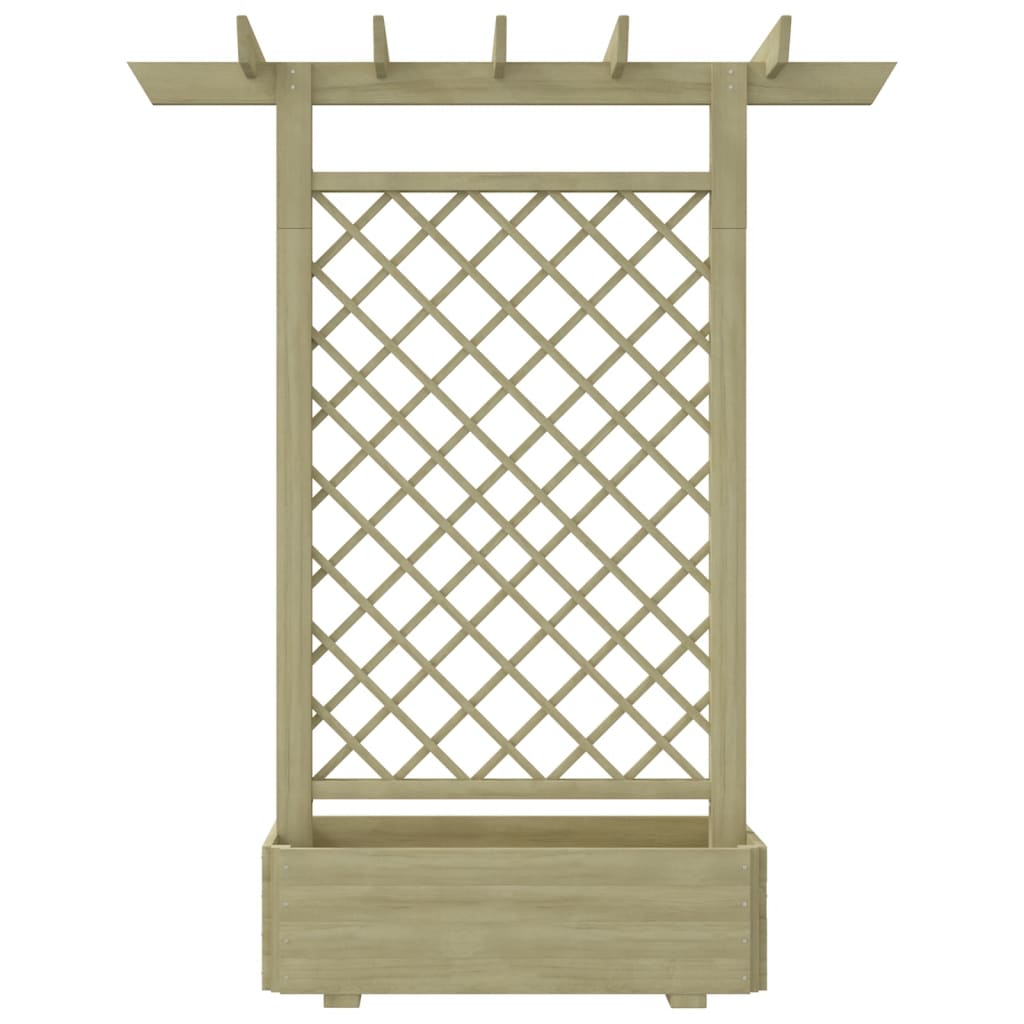 Zahradní pergola s truhlíkem 162 x 56 x 204 cm dřevo