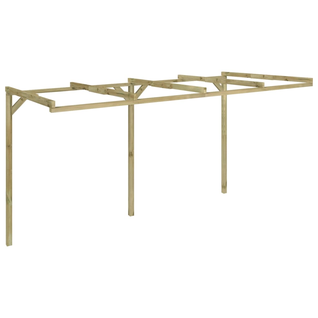 Zahradní pergola ke zdi 2 x 4 x 2,2 cm dřevo