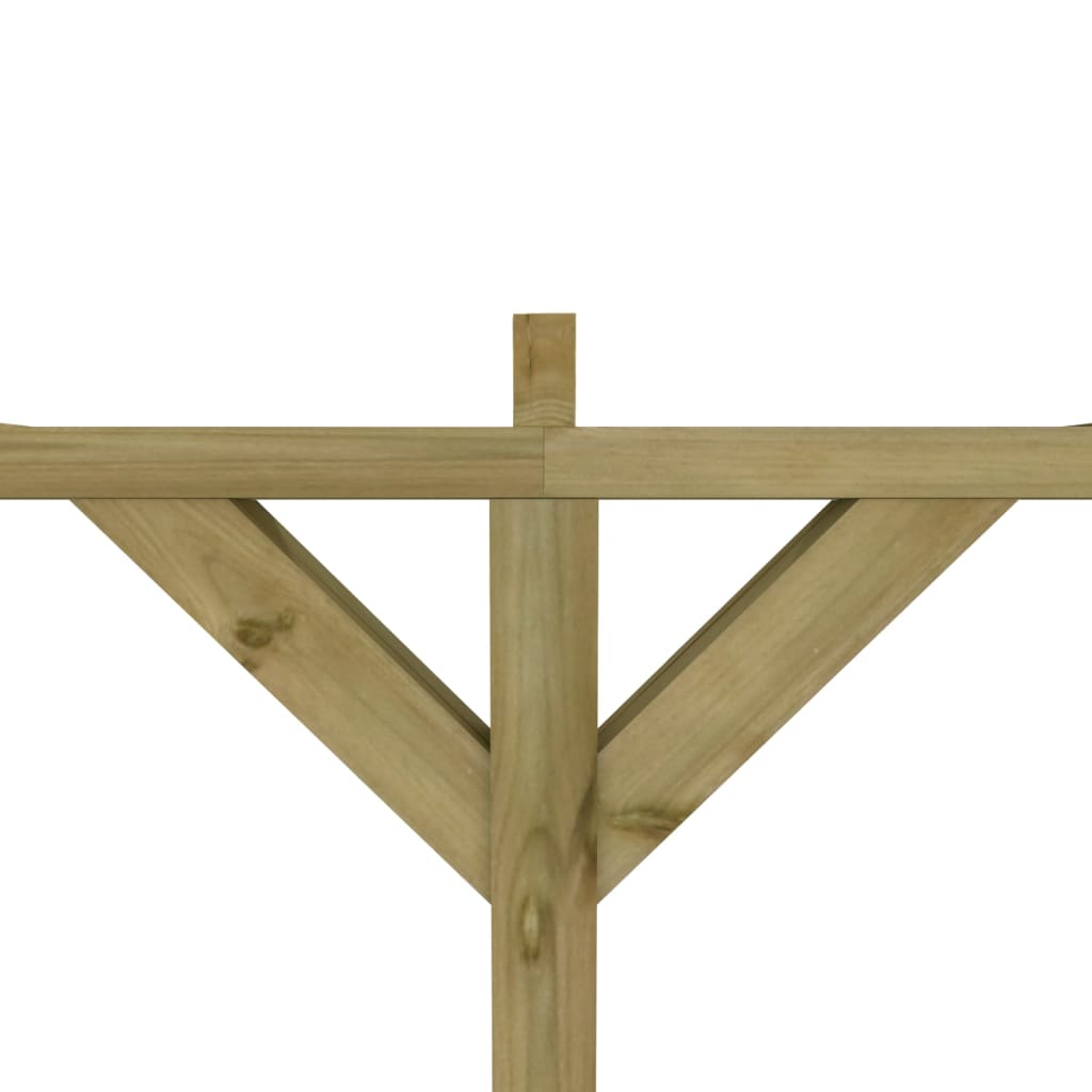 Zahradní pergola ke zdi 2 x 4 x 2,2 cm dřevo