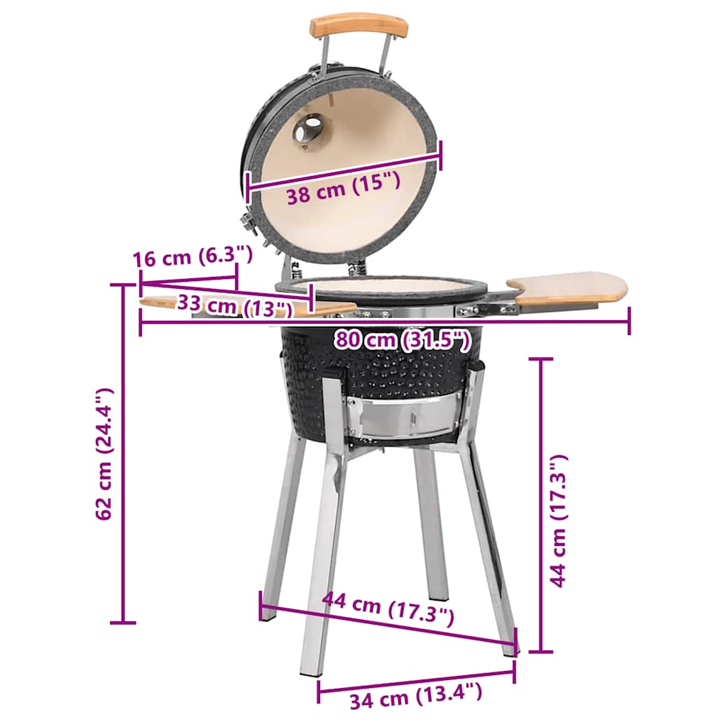 Kamado Zahradní gril a udírna keramický 81 cm