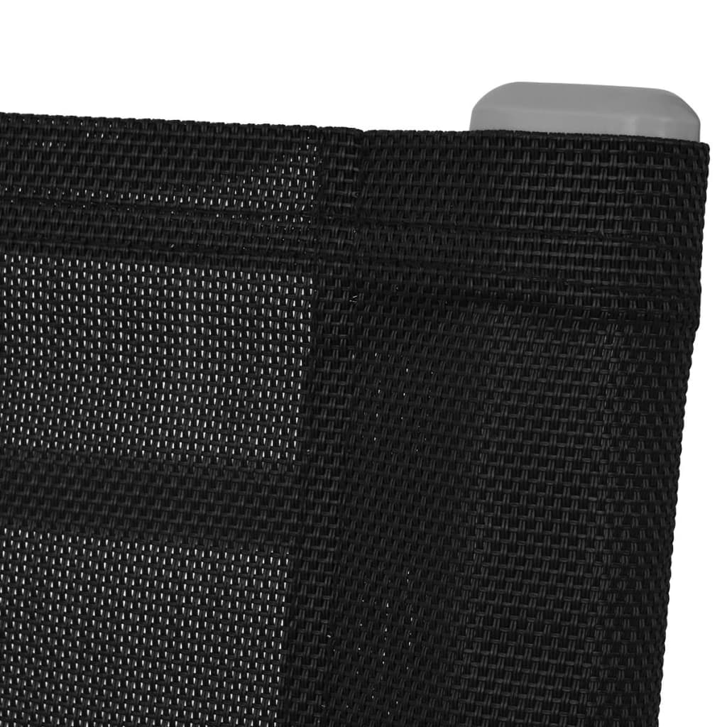 Zahradní houpací křesla ocel a textilen černá