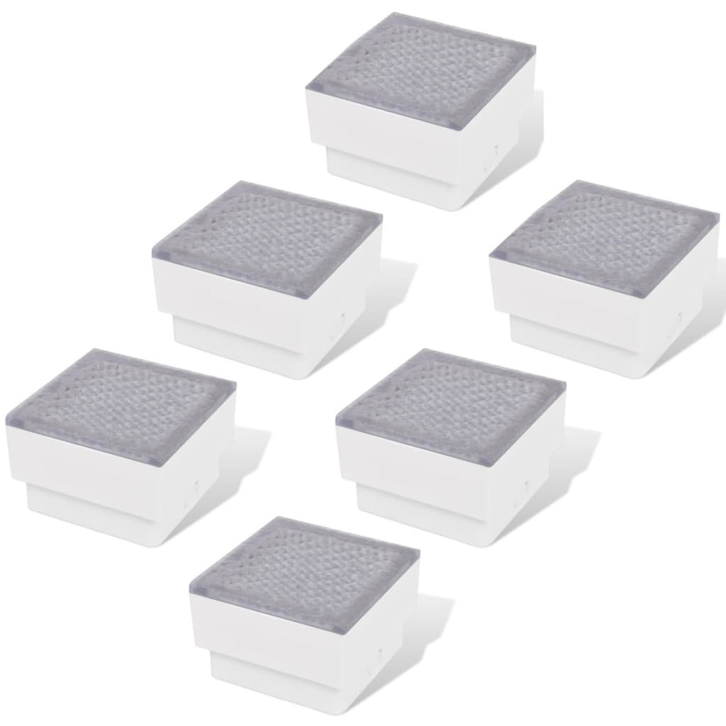 Zemní LED svítidla 6 ks 100 x 100 x 68 mm