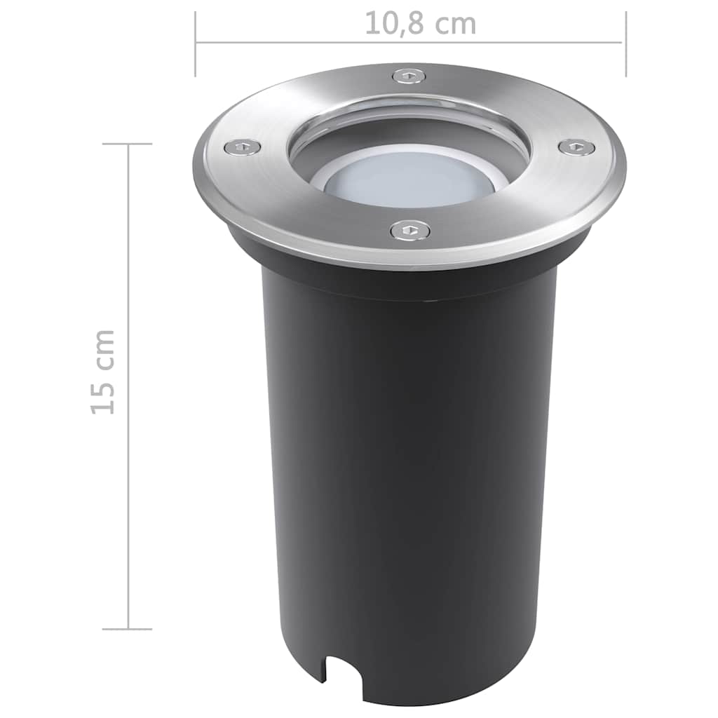 Venkovní zemní LED svítidla 3 ks kulatá