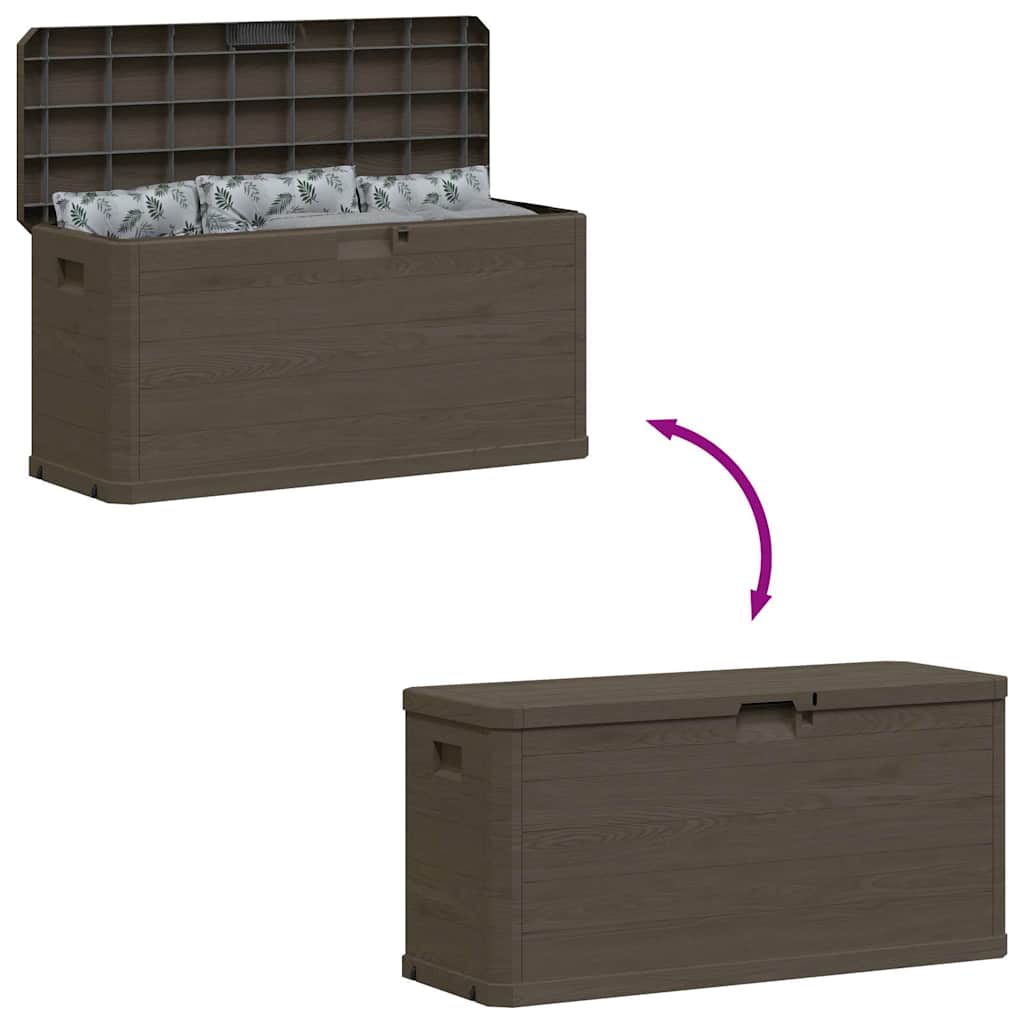Zahradní úložný box 280 l hnědý