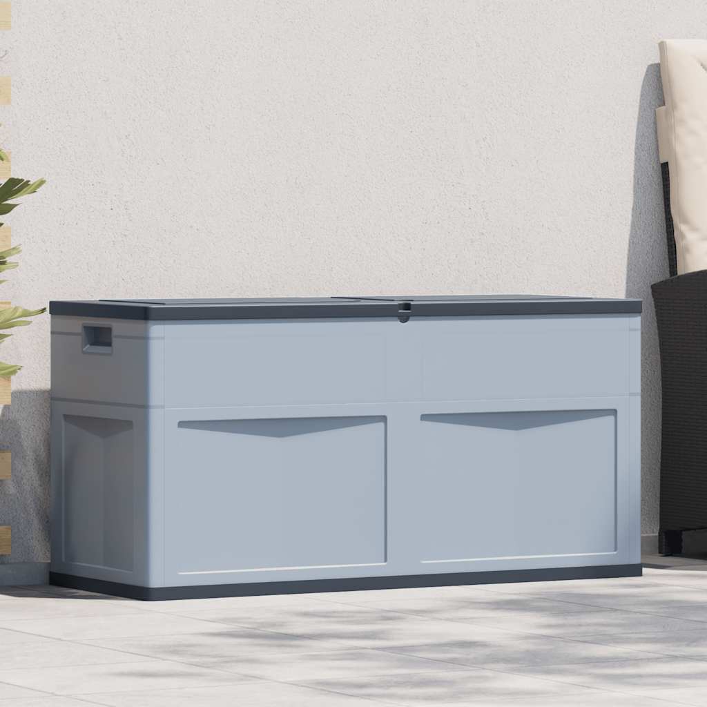 Zahradní úložný box 320 l šedo-černý