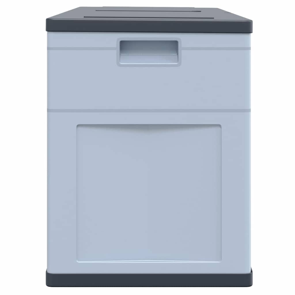 Zahradní úložný box 320 l šedo-černý