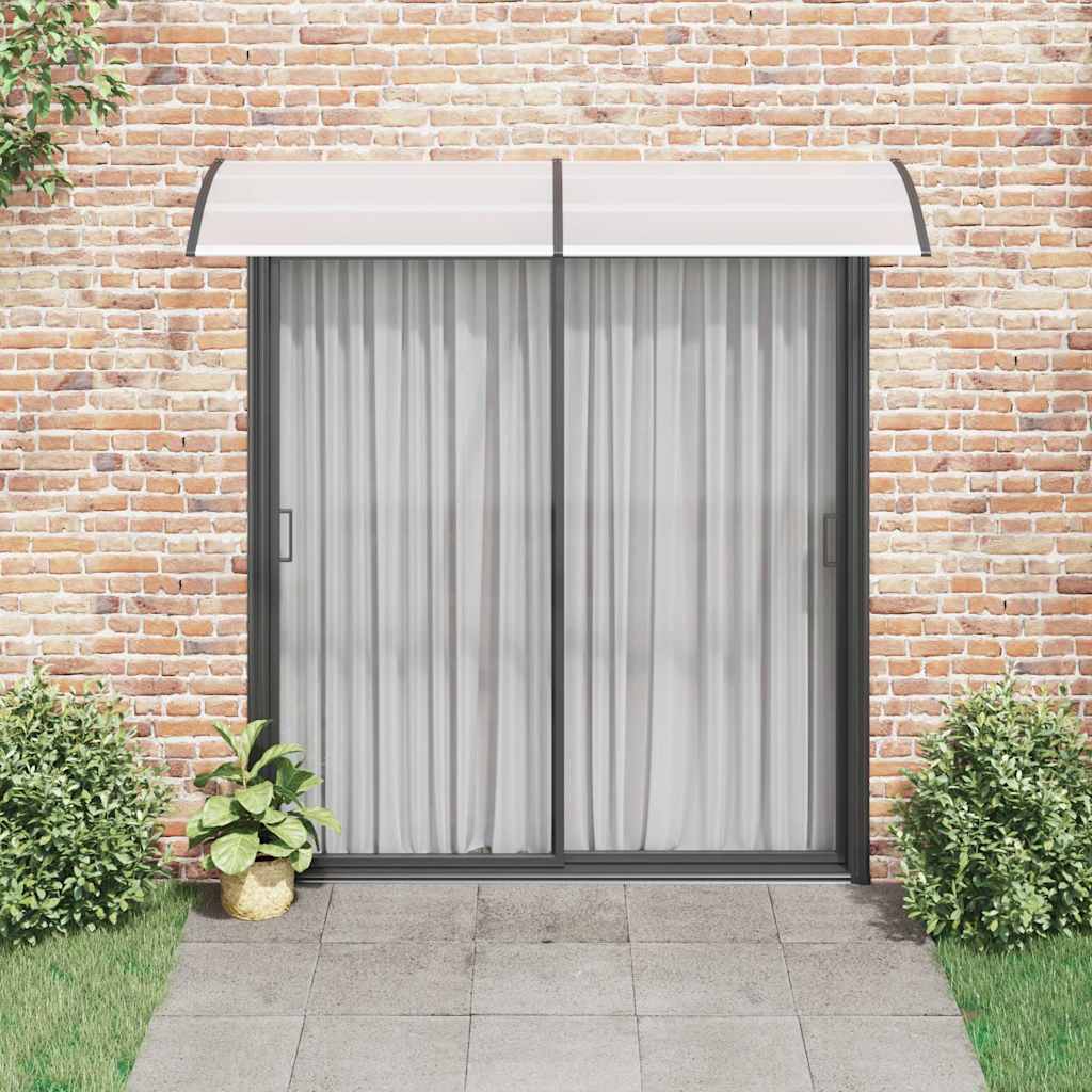 Vchodová stříška černá a průhledná 240 x 75 cm polykarbonát