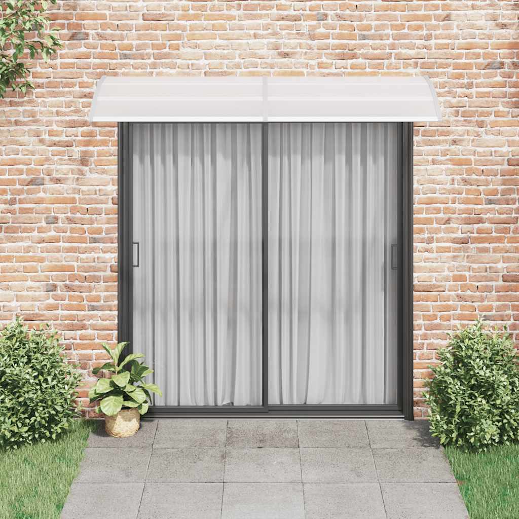 Vchodová stříška šedá a průhledná 240 x 75 cm polykarbonát