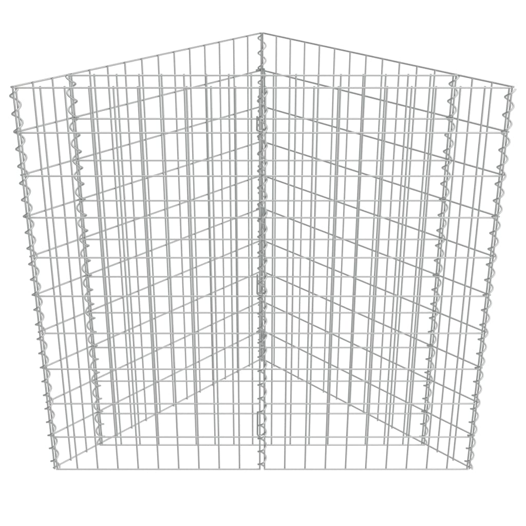 Gabionový vyvýšený záhon pozinkovaná ocel 75 x 75 x 50 cm