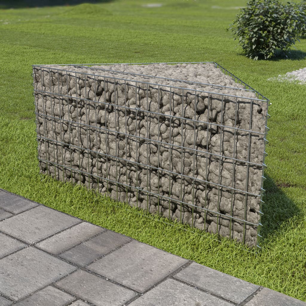 Gabionový vyvýšený záhon pozinkovaná ocel 75 x 75 x 50 cm