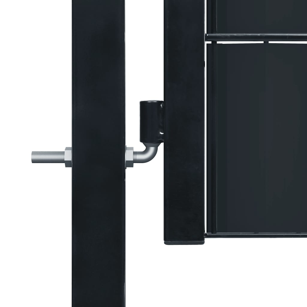 Plotová branka PVC a ocel 100 x 81 cm antracitová