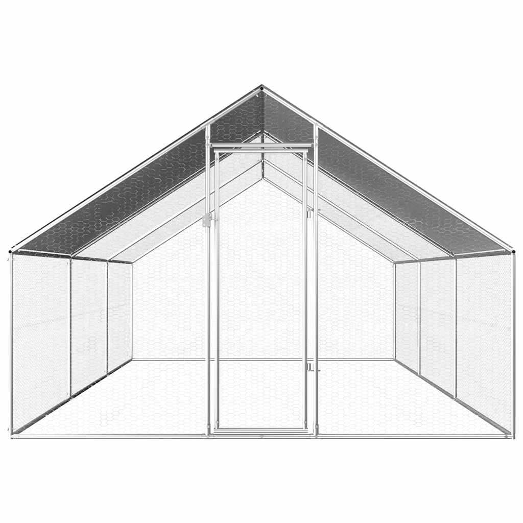Venkovní klec pro kuřata 2,75 x 6 x 1,92 m pozinkovaná ocel