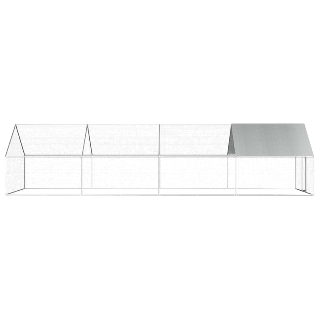 Venkovní klec pro kuřata 2,75 x 8 x 1,92 m pozinkovaná ocel