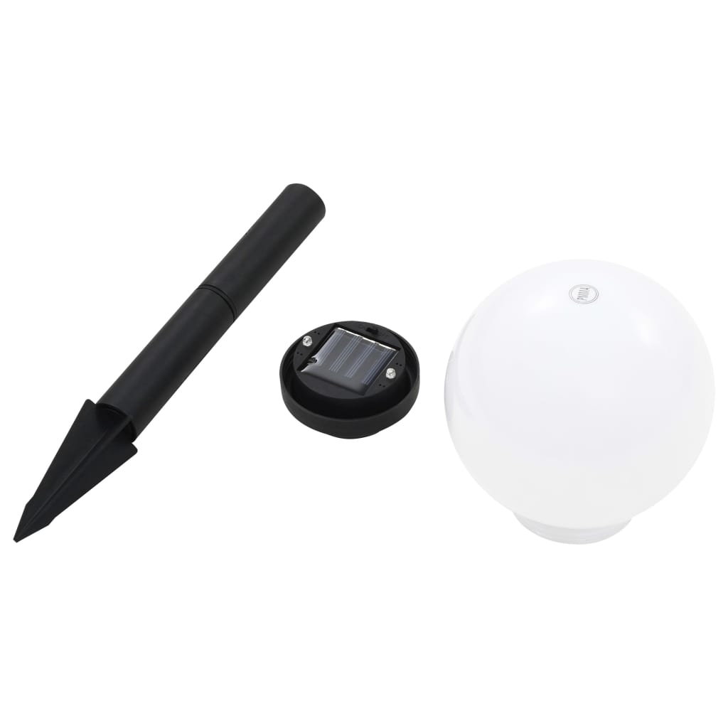 Zahradní solární lampy 6 ks LED kulovité 20 cm RGB